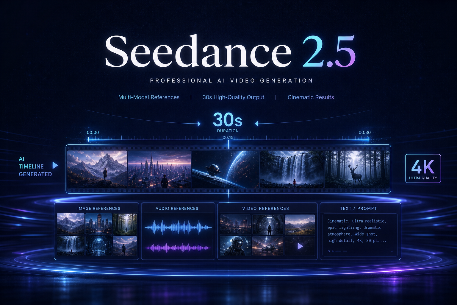 Seedance 2.5 正式发布：原生 30 秒 4K 视频与 50 路多模态参考全面解读 — 封面图
